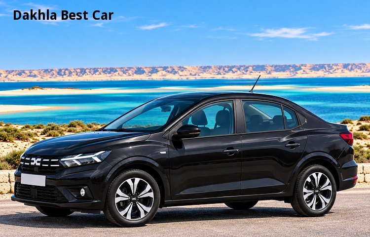 Black Dacia Logan for rent in Dakhla