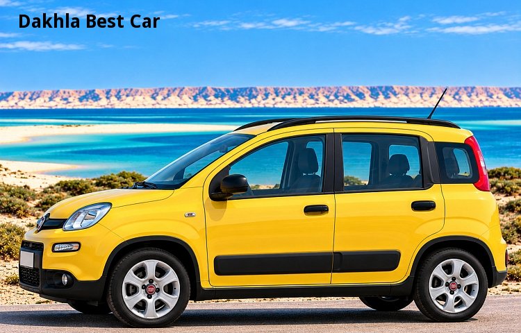 Yellow Fiat Panda for rent in Dakhla